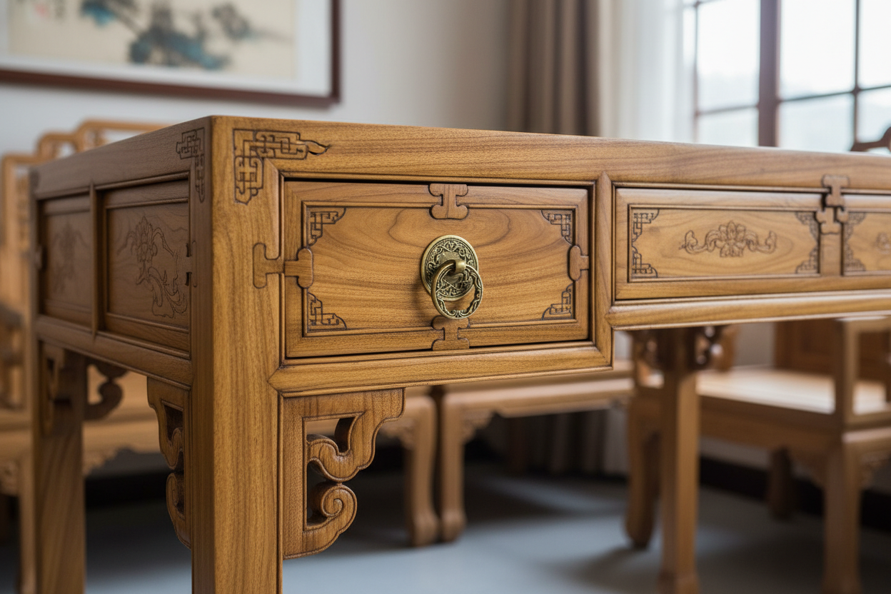 Imperial Golden Phoebe Writing Desk - Museum-Grade Ming Dynasty Style