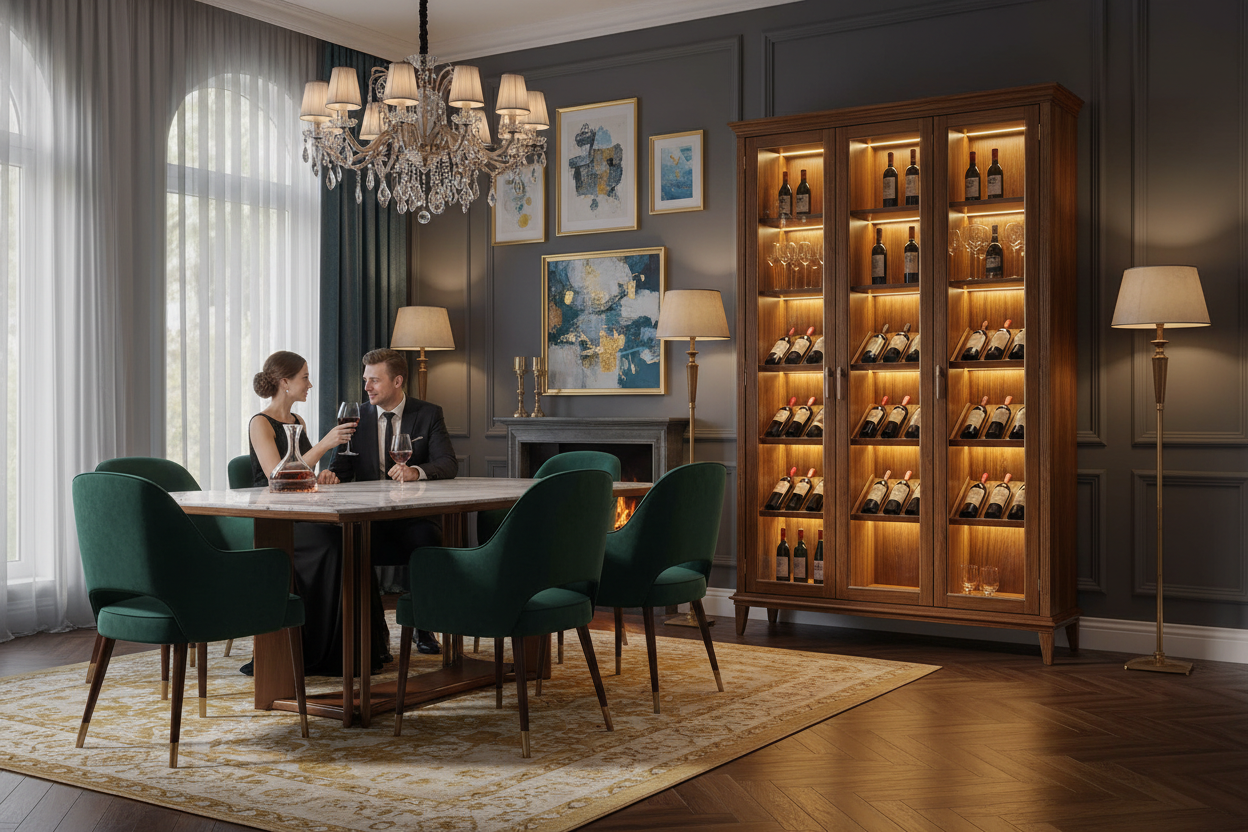 Imperial Golden Phoebe Wine Cabinet - Museum-Grade Ming Dynasty Style