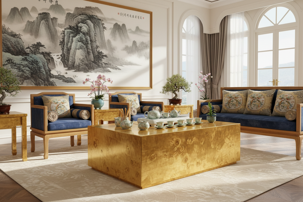 Imperial Golden Phoebe Tea Table - Museum-Grade Ming Dynasty Style