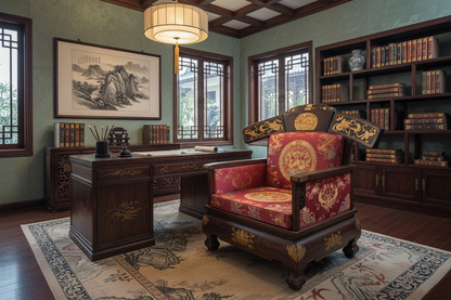 Imperial Golden Phoebe Official's Hat Armchair - Museum-Grade Ming Dynasty Style