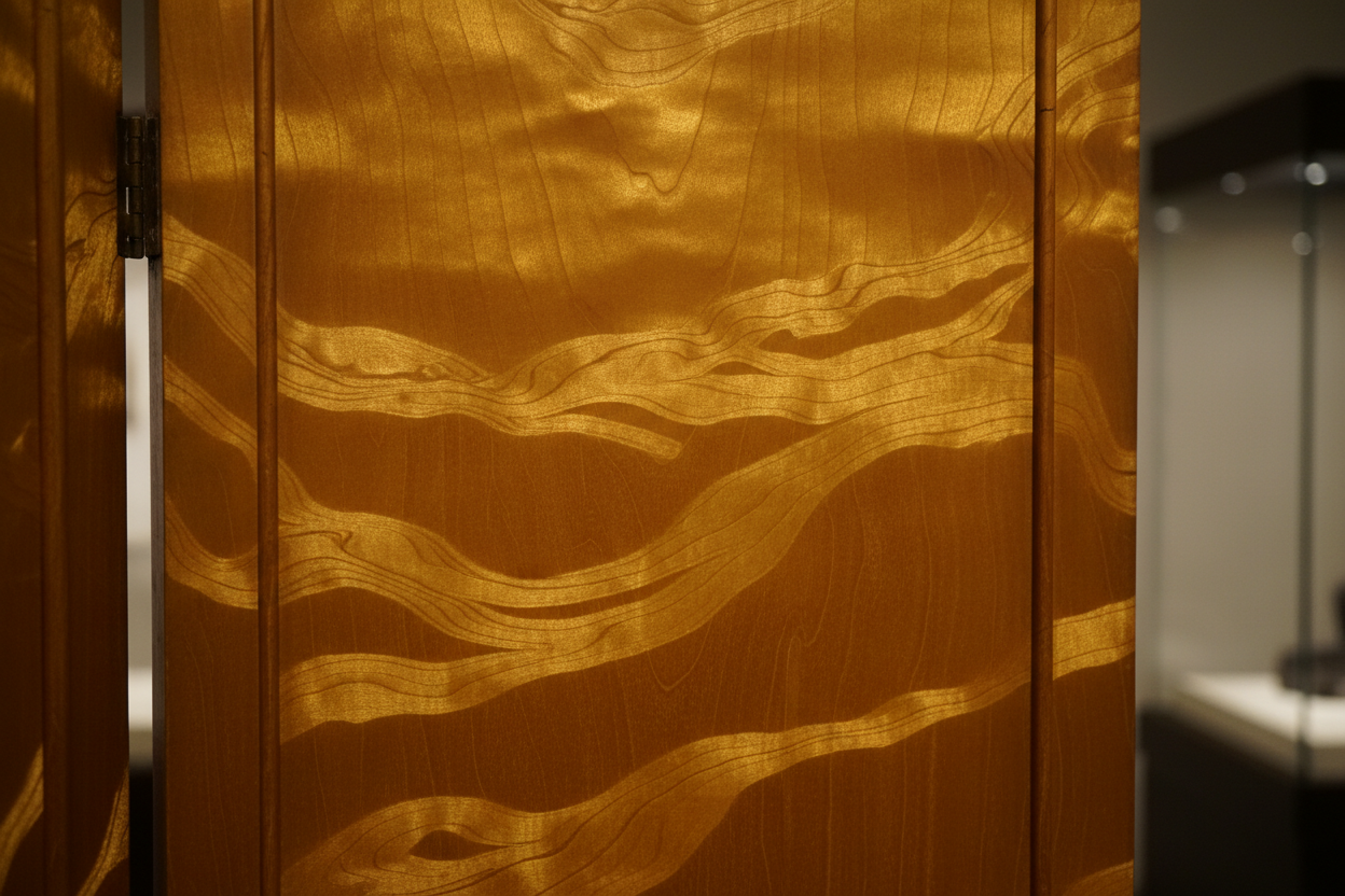 Imperial Golden Phoebe Screen Divider - Museum-Grade Ming Dynasty Style