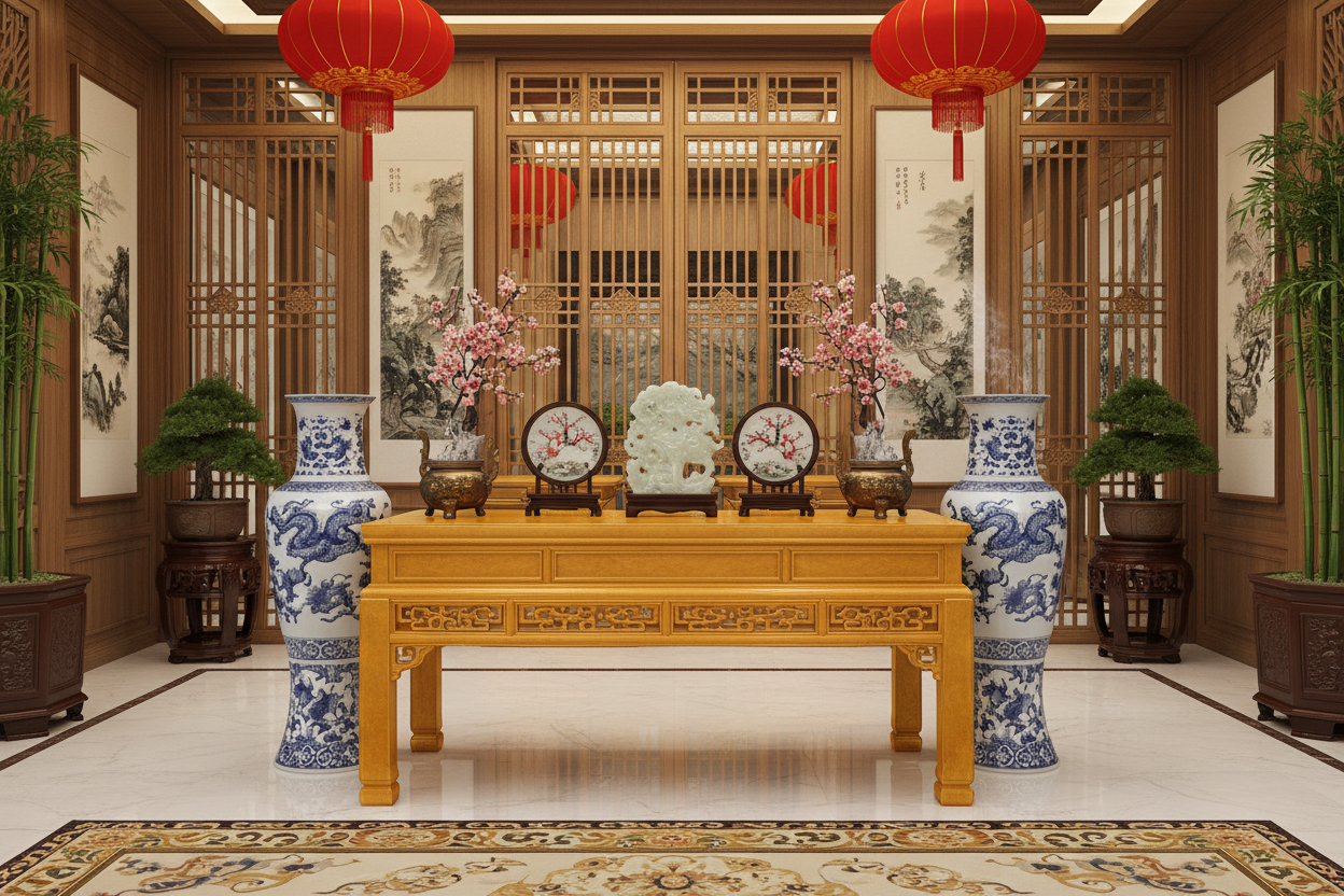 Imperial Golden Phoebe Altar Table - Museum-Grade Ming Dynasty Style