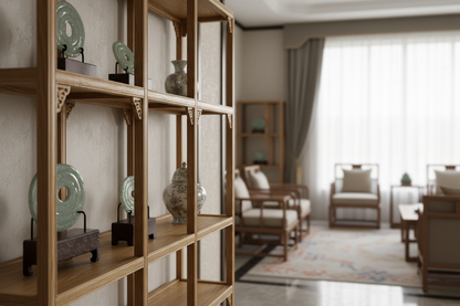 Imperial Golden Phoebe Display Shelf - Museum-Grade Ming Dynasty Style