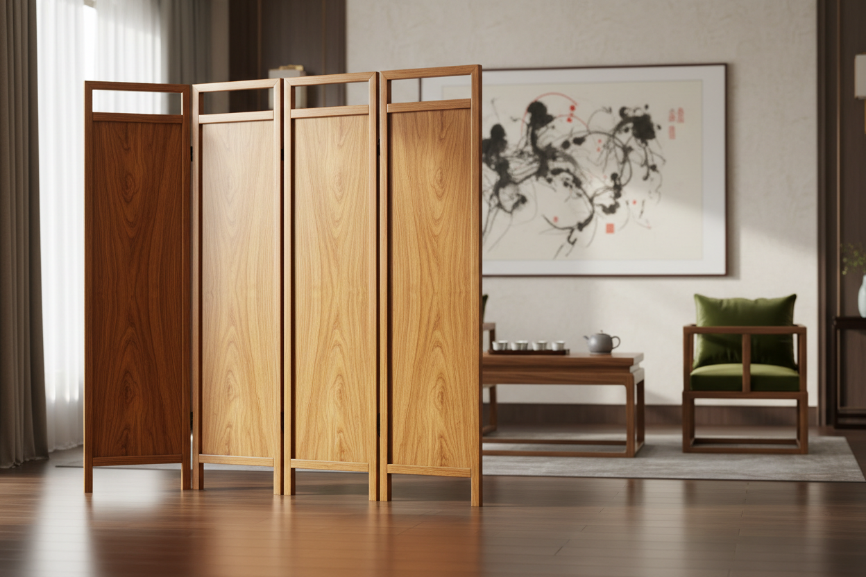 Imperial Golden Phoebe Screen Divider - Museum-Grade Ming Dynasty Style