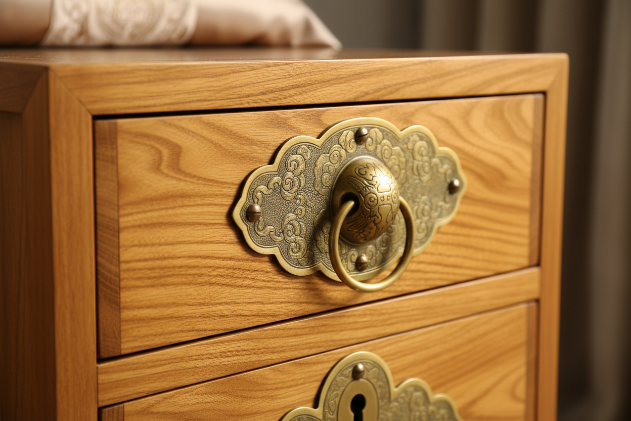 Imperial Golden Phoebe Nightstand - Museum-Grade Ming Dynasty Style