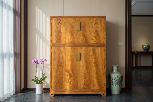 Imperial Golden Phoebe Top-Box Wardrobe - Museum-Grade Ming Dynasty Style