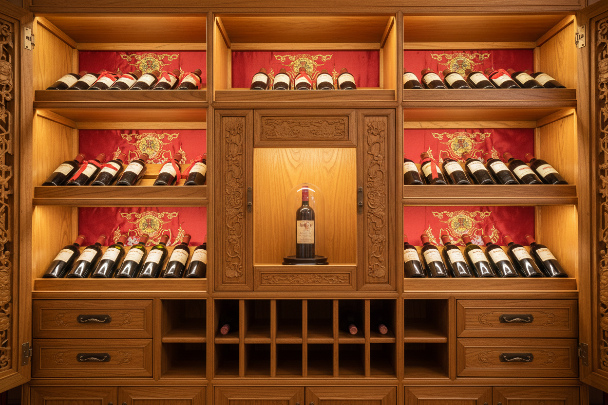 Imperial Golden Phoebe Wine Cabinet - Museum-Grade Ming Dynasty Style